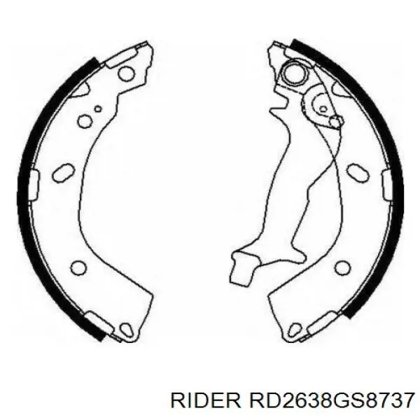 Compre RD2638GS8737 Rider Sapatas do freio traseiras de tambor