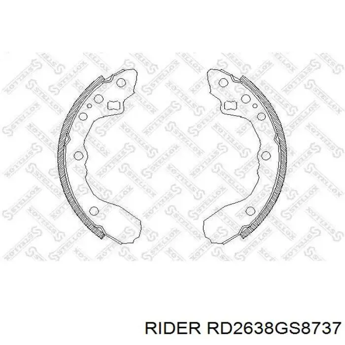 Sapatas do freio traseiras de tambor Rider RD2638GS8737 preço, a partir de 34,55 USD