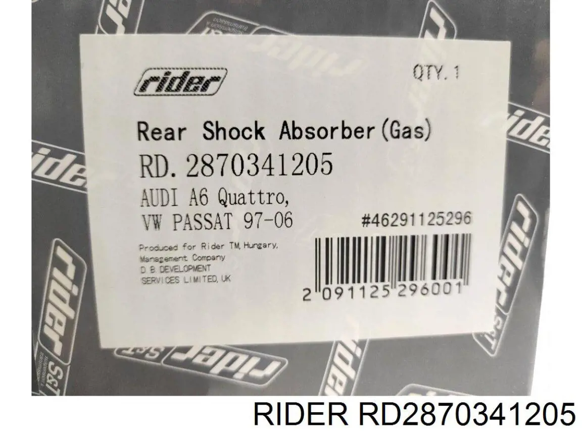 Amortecedor traseiro Rider RD2870341205 preço, a partir de 54,87 USD