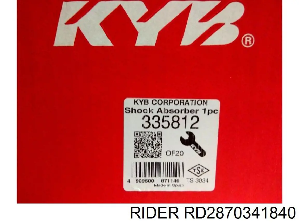 Amortecedor traseiro RD2870341840 Rider