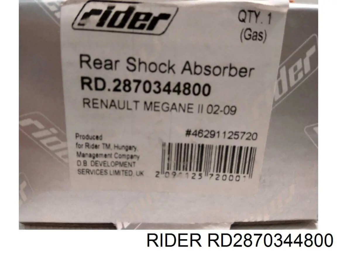 Amortecedor traseiro Rider RD2870344800 preço, a partir de 55,50 USD