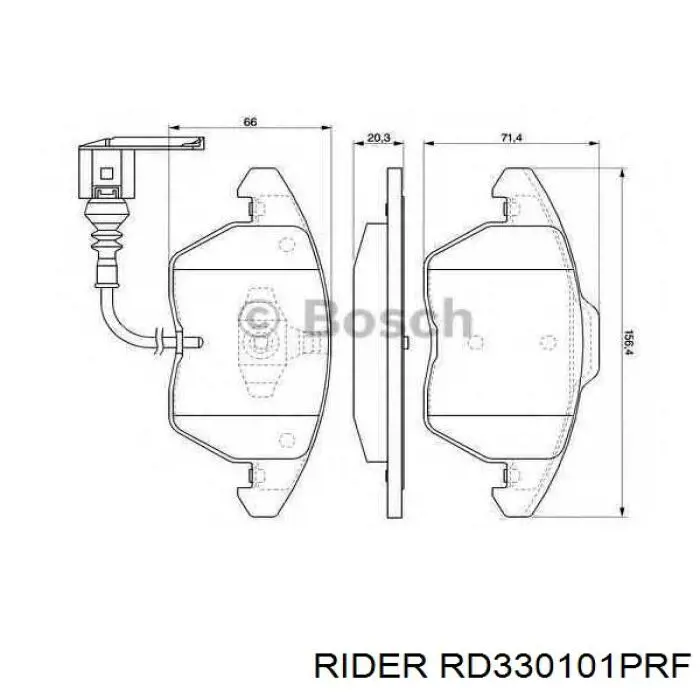 Sapatas do freio dianteiras de disco Rider RD330101PRF preço, a partir de 33,93 USD