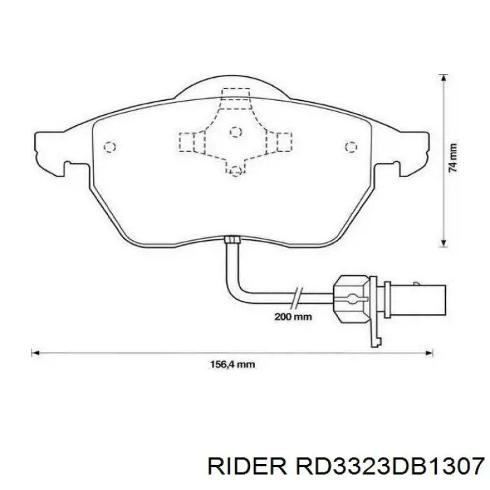 Compre RD3323DB1307 Rider Sapatas do freio dianteiras de disco