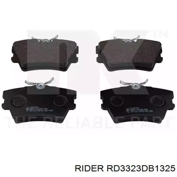 Compre RD3323DB1325 Rider Sapatas do freio traseiras de disco