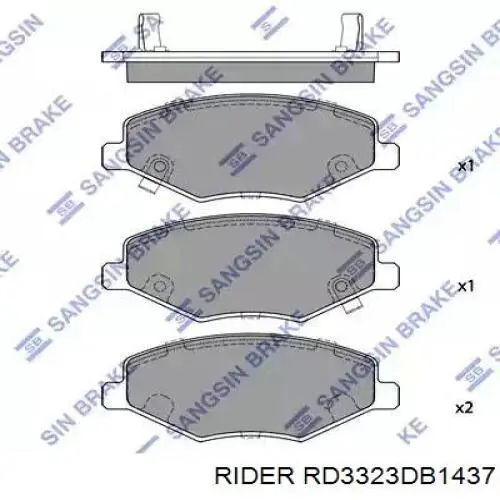 Sapatas do freio dianteiras de disco Rider RD3323DB1437 preço, a partir de 24,97 USD