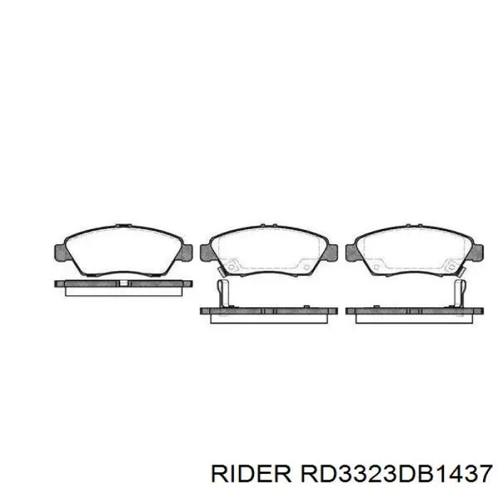 Compre RD3323DB1437 Rider Sapatas do freio dianteiras de disco