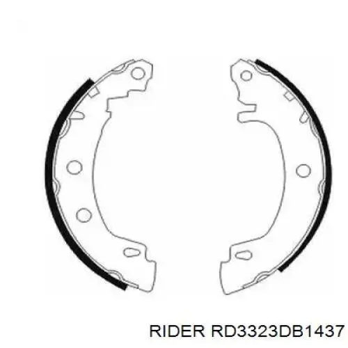 Sapatas do freio dianteiras de disco RD3323DB1437 Rider