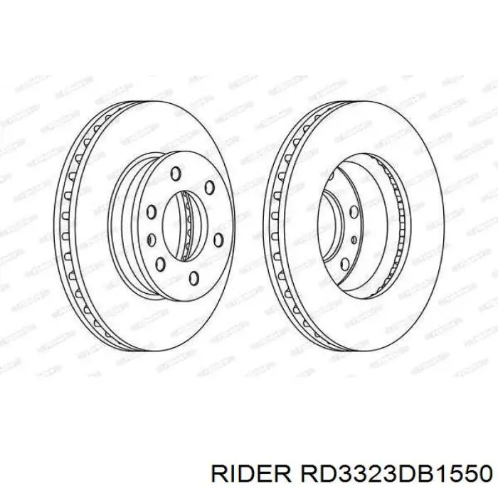 RD3323DB1550 Rider Sapatas do freio dianteiras de disco