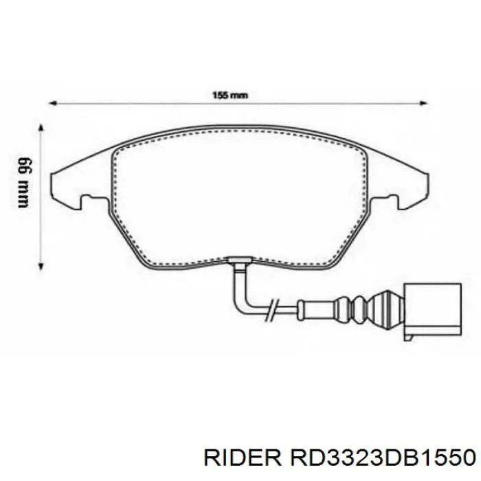 Compre RD3323DB1550 Rider Sapatas do freio dianteiras de disco