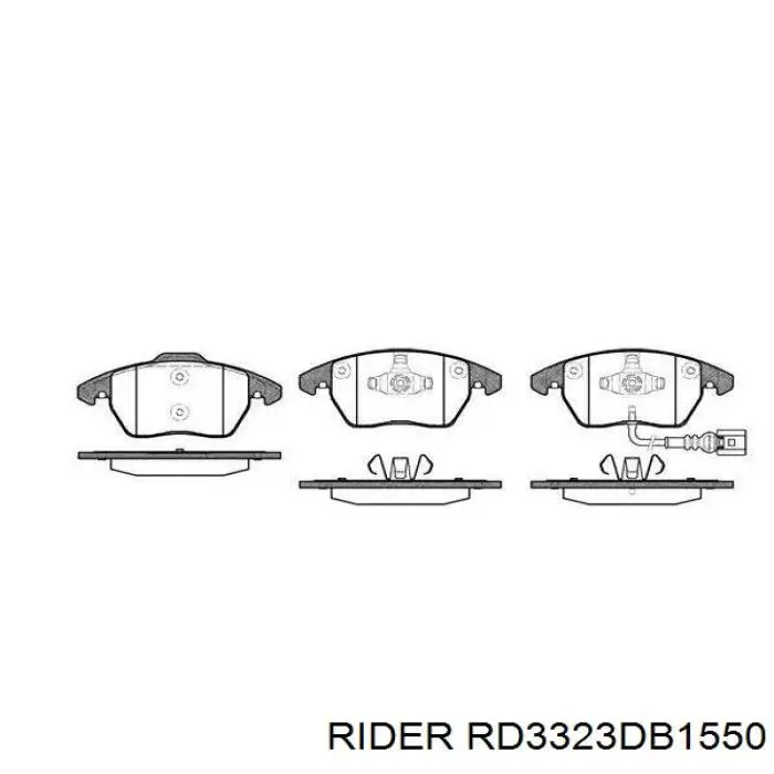 Sapatas do freio dianteiras de disco RD3323DB1550 Rider