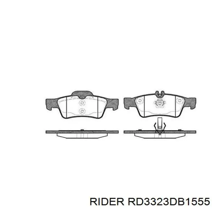 Sapatas do freio dianteiras de disco Rider RD3323DB1555 preço, a partir de 42,46 USD