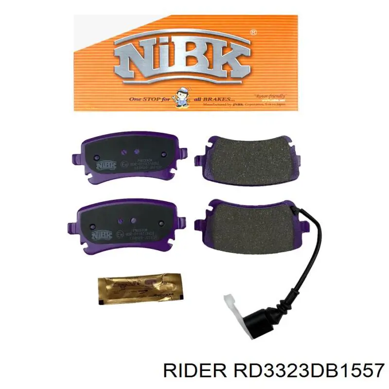 RD3323DB1557 Rider Sapatas do freio traseiras de disco