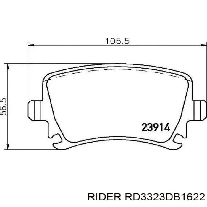 Compre RD3323DB1622 Rider Sapatas do freio traseiras de disco