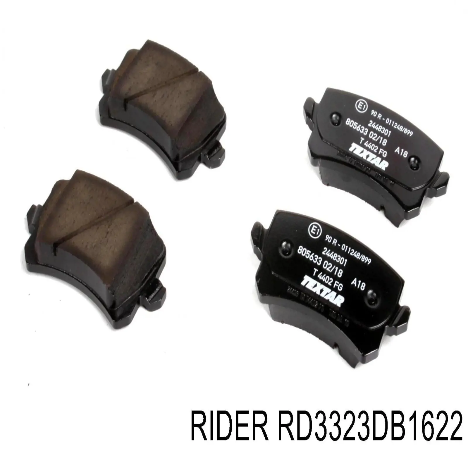 RD3323DB1622 Rider Sapatas do freio traseiras de disco