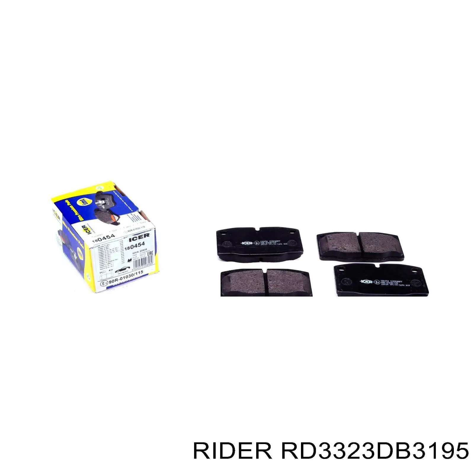 Sapatas do freio dianteiras de disco Rider RD3323DB3195