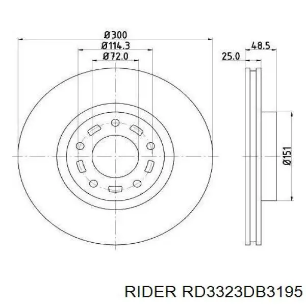Sapatas do freio dianteiras de disco Rider RD3323DB3195 preço, a partir de 14,86 USD
