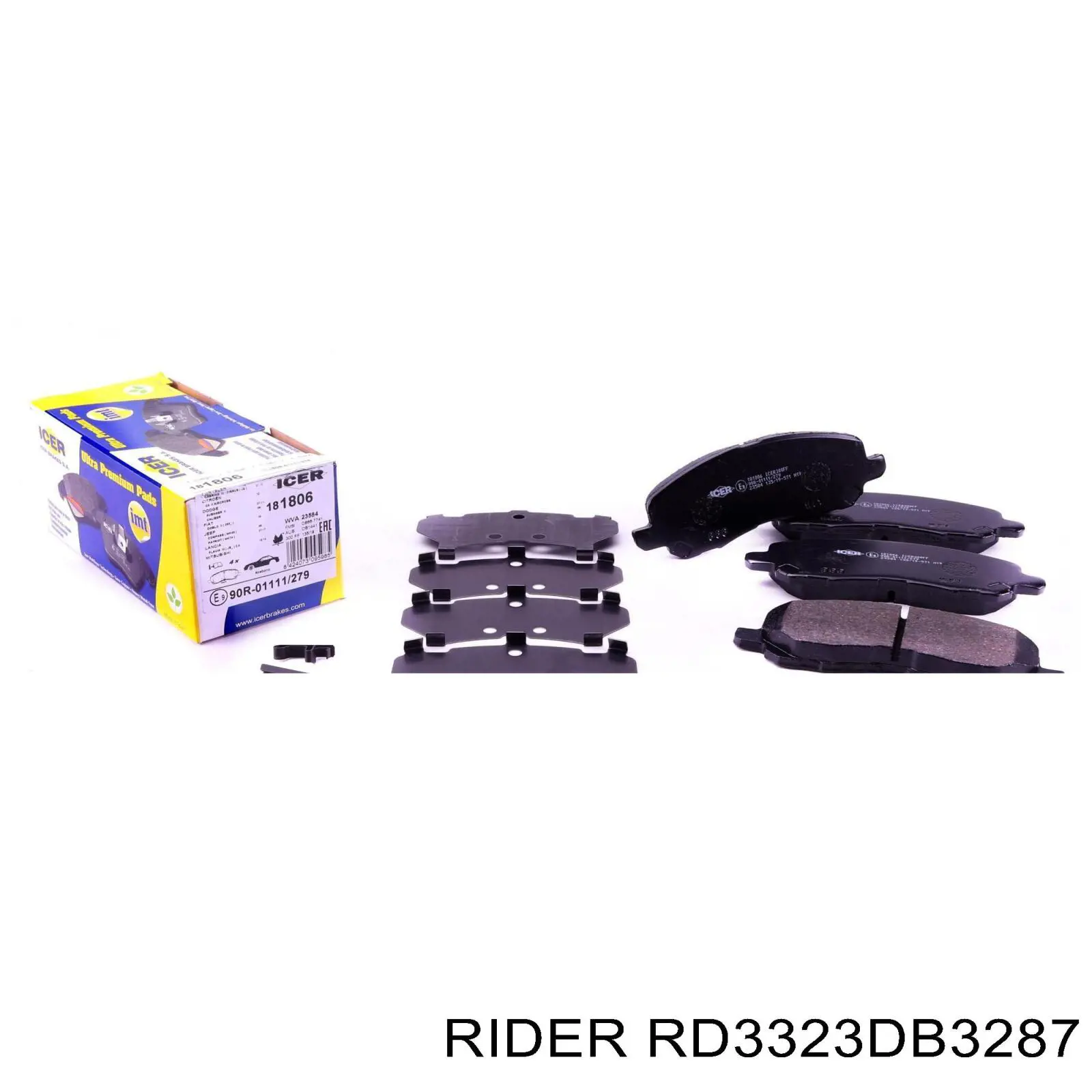 Sapatas do freio dianteiras de disco RD3323DB3287 Rider