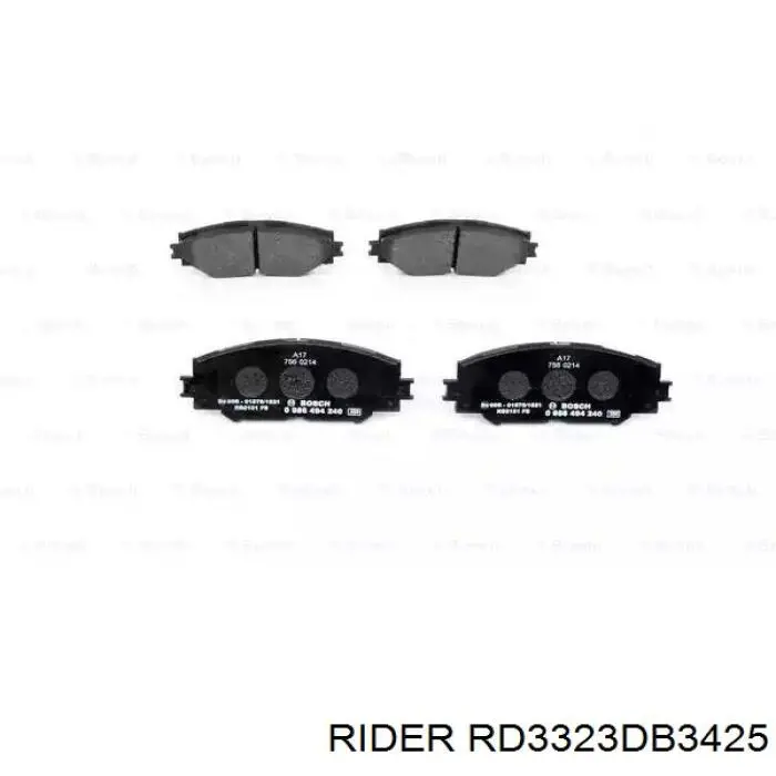 RD3323DB3425 Rider Sapatas do freio dianteiras de disco