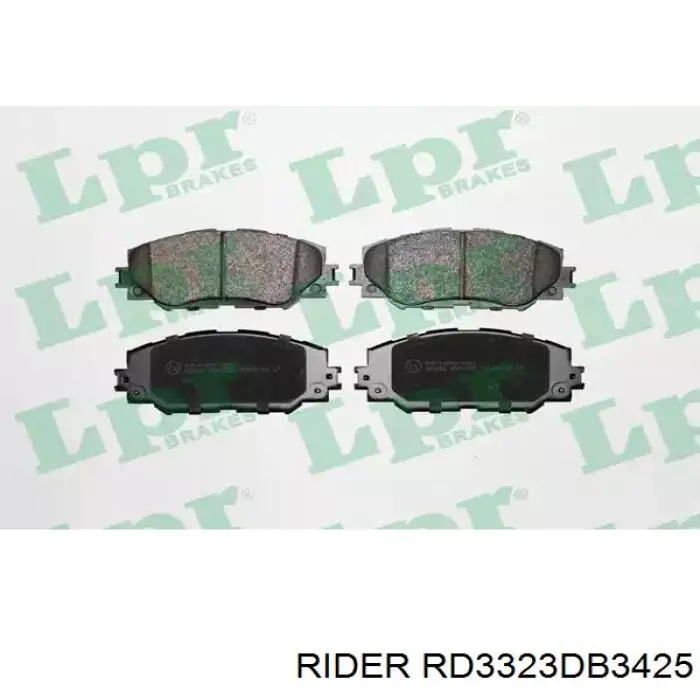 Sapatas do freio dianteiras de disco Rider RD3323DB3425