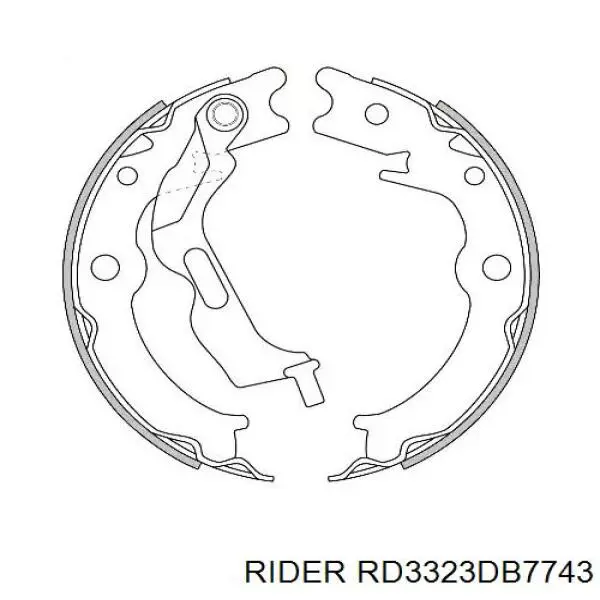 Sapatas do freio dianteiras de disco Rider RD3323DB7743 preço, a partir de 28,84 USD
