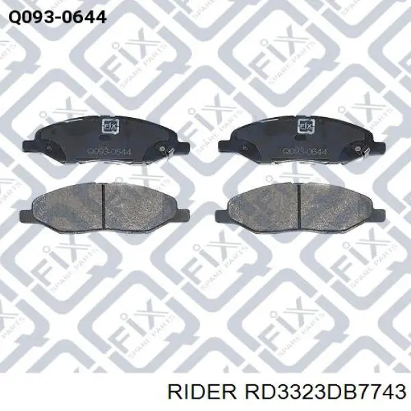 Sapatas do freio dianteiras de disco Rider RD3323DB7743