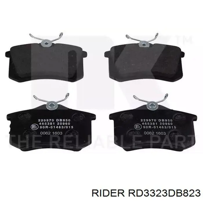 Compre RD3323DB823 Rider Sapatas do freio traseiras de disco