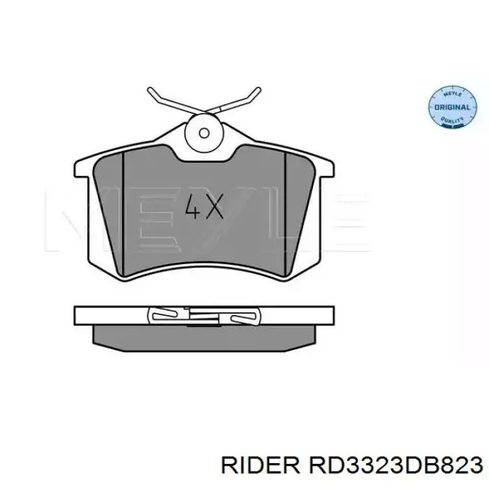 Compre RD3323DB823 Rider Sapatas do freio traseiras de disco