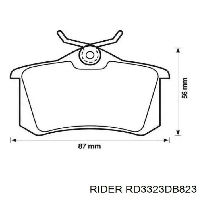 RD3323DB823 Rider Sapatas do freio traseiras de disco