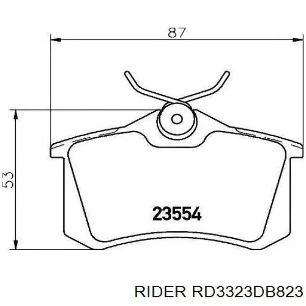 Sapatas do freio traseiras de disco Rider RD3323DB823 preço, a partir de 18,48 USD