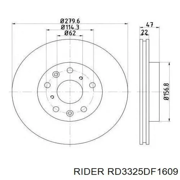 Disco do freio dianteiro Rider RD3325DF1609 preço, a partir de 28,00 USD