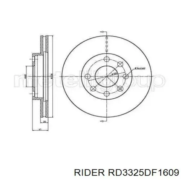Compre RD3325DF1609 Rider Disco do freio dianteiro