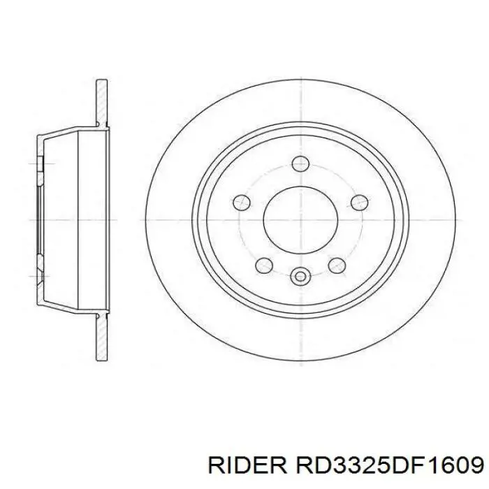 Disco do freio dianteiro RD3325DF1609 Rider