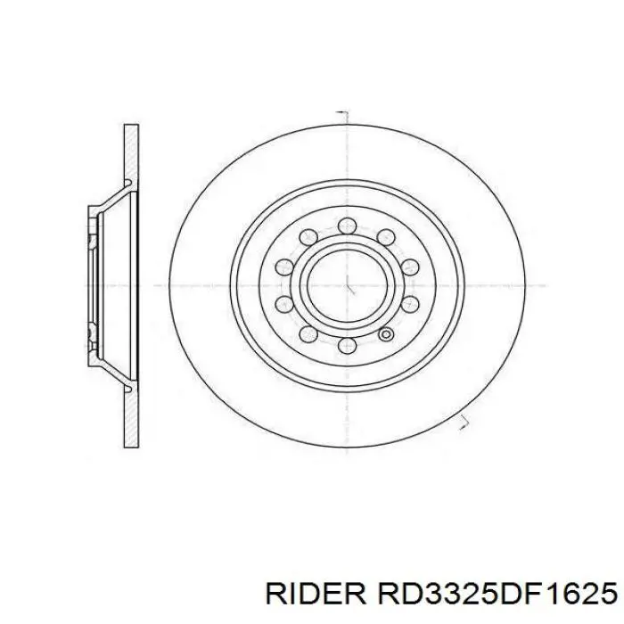 Disco do freio dianteiro Rider RD3325DF1625 preço, a partir de 32,00 USD