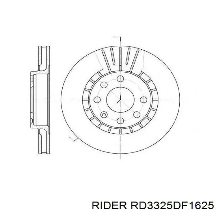 Compre RD3325DF1625 Rider Disco do freio dianteiro