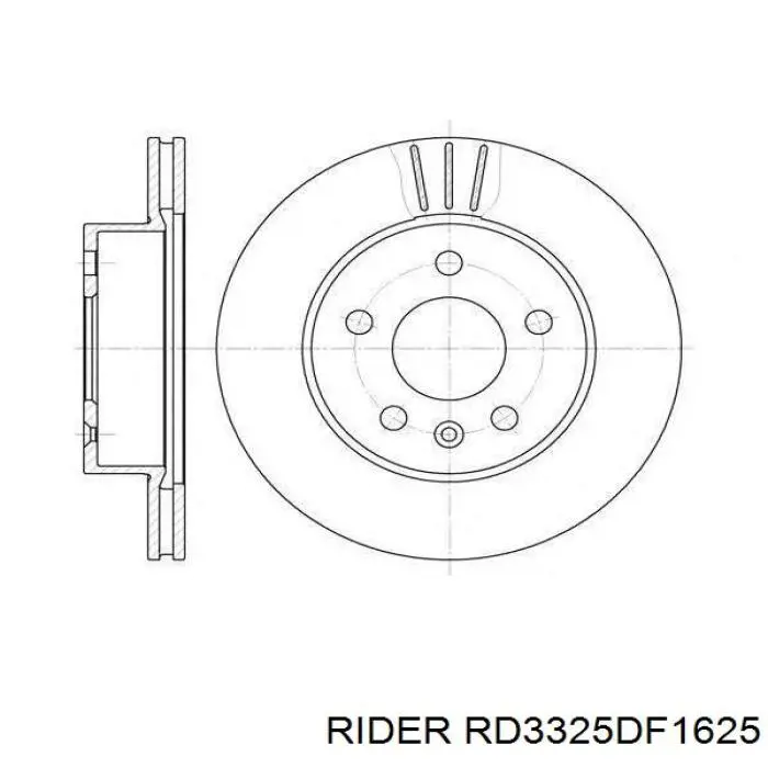 Disco do freio dianteiro RD3325DF1625 Rider