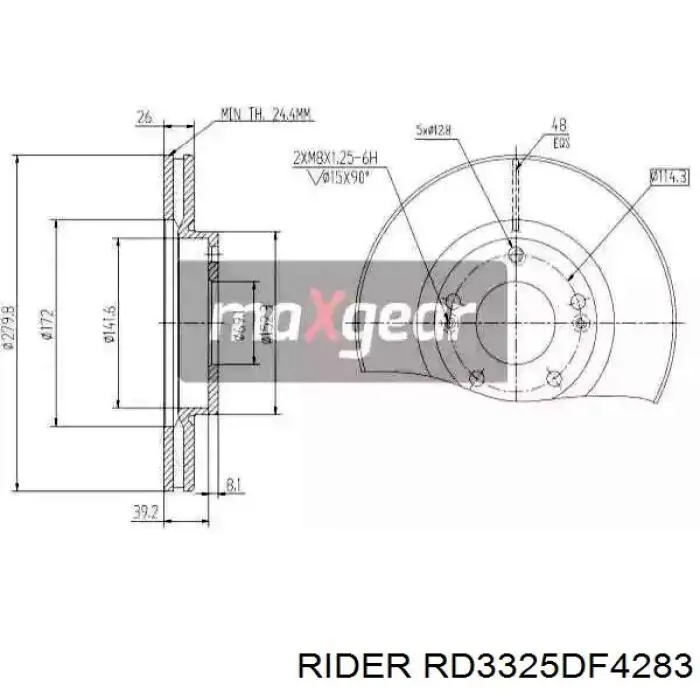 Compre RD3325DF4283 Rider Disco do freio dianteiro