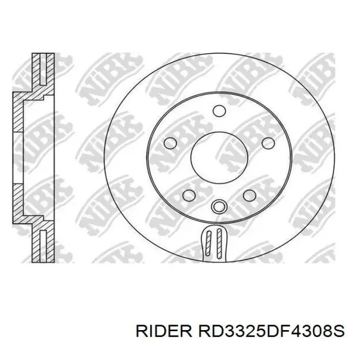 Disco do freio dianteiro Rider RD3325DF4308S preço, a partir de 71,47 USD