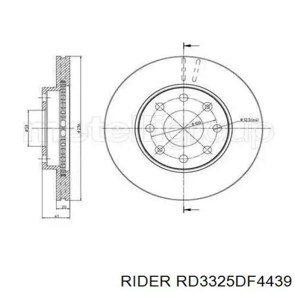 Disco do freio dianteiro Rider RD3325DF4439 preço, a partir de 27,91 USD
