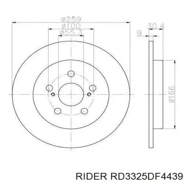 Compre RD3325DF4439 Rider Disco do freio dianteiro