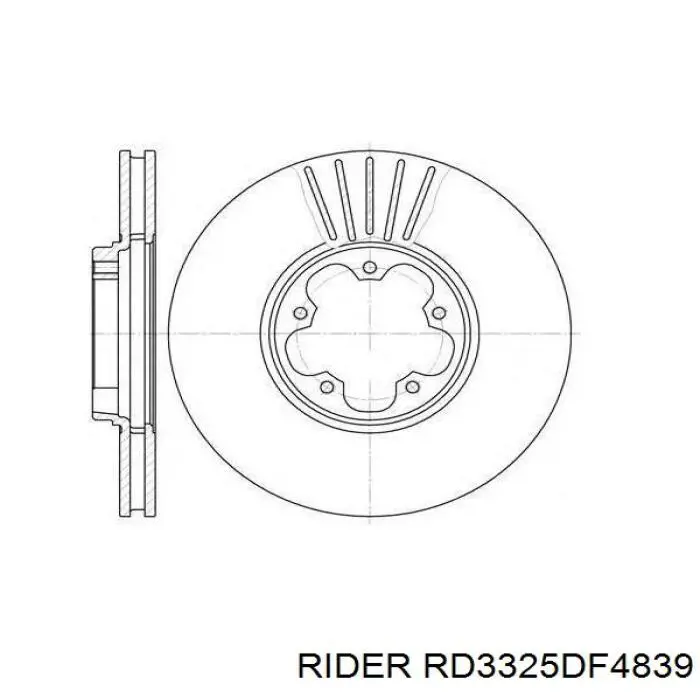Disco do freio dianteiro Rider RD3325DF4839 preço, a partir de 41,79 USD