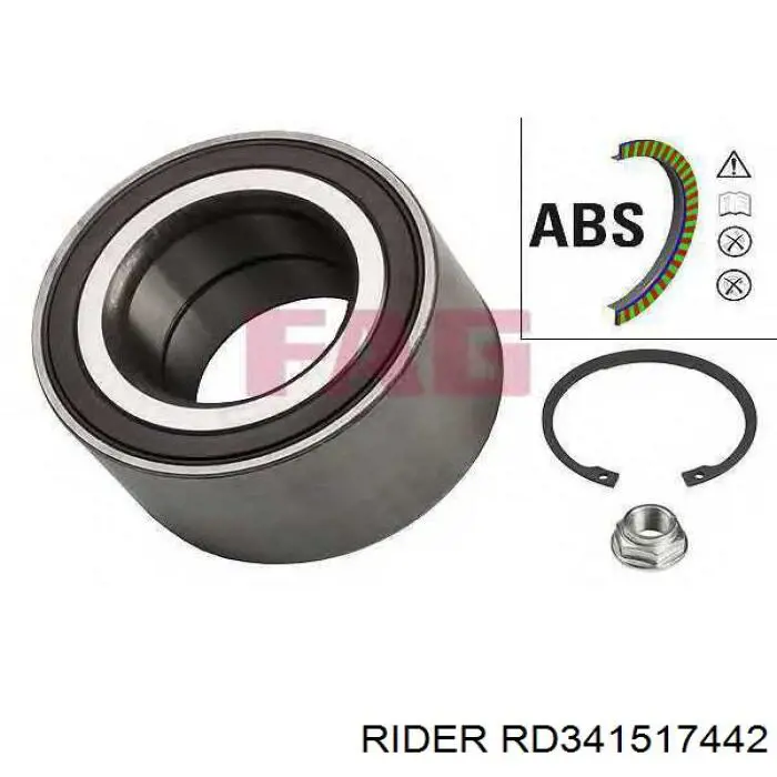 Compre RD341517442 Rider Rolamento de cubo dianteiro