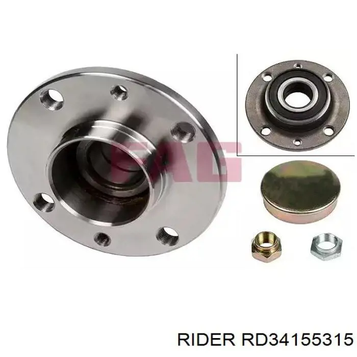 RD34155315 Rider Rolamento de cubo dianteiro