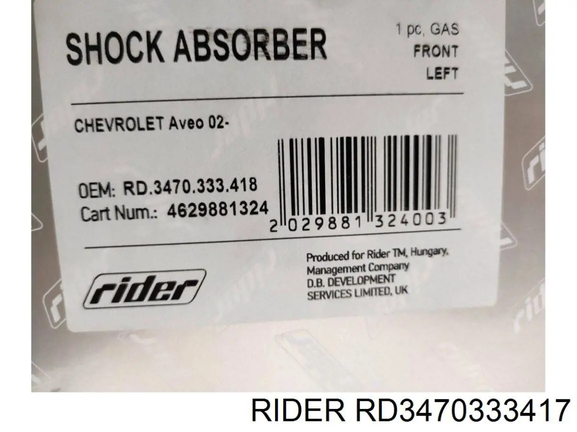 Amortecedor dianteiro direito Rider RD3470333417 preço, a partir de 63,79 USD