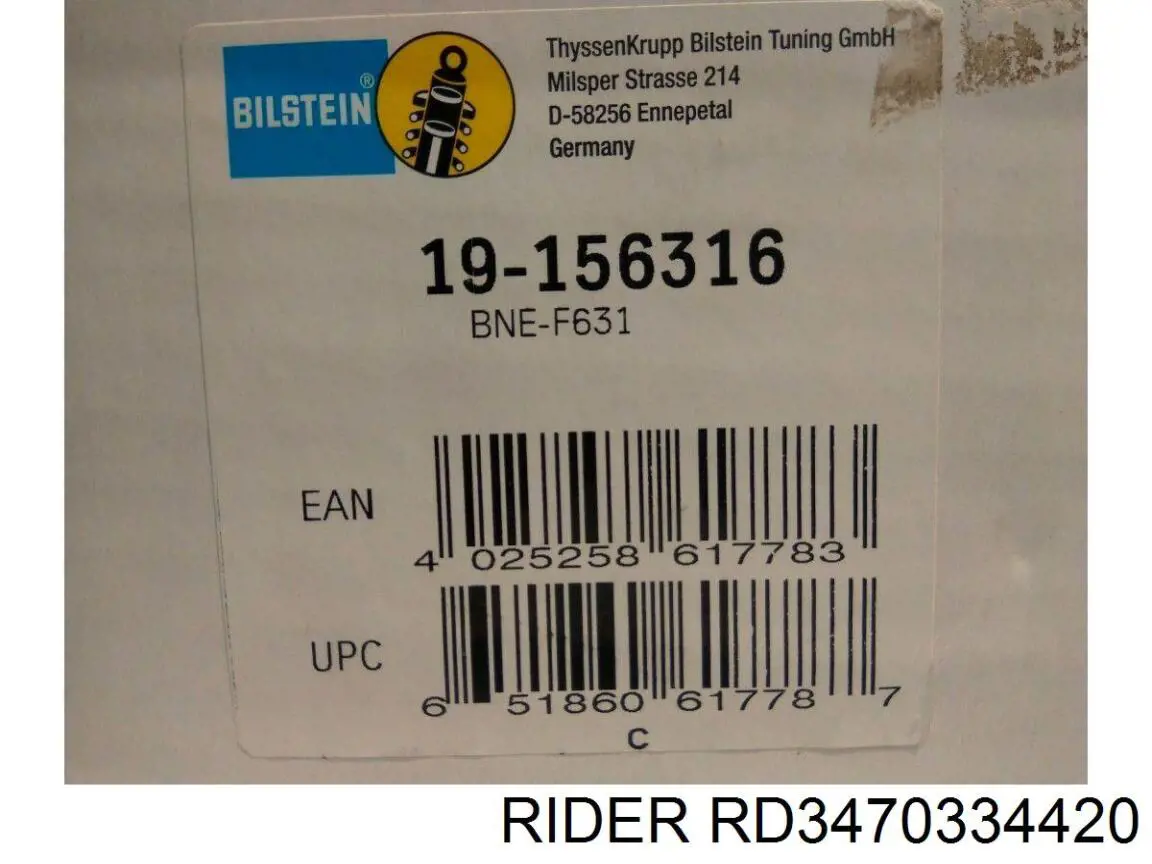 RD3470334420 Rider Amortecedor dianteiro