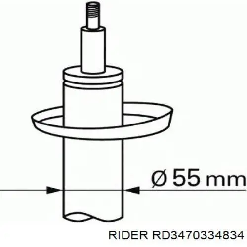 Amortecedor dianteiro Rider RD3470334834 preço, a partir de 40,93 USD