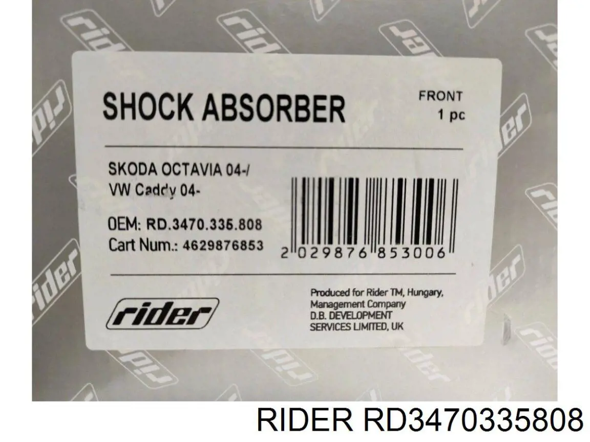 Amortecedor dianteiro Rider RD3470335808 preço, a partir de 46,37 USD