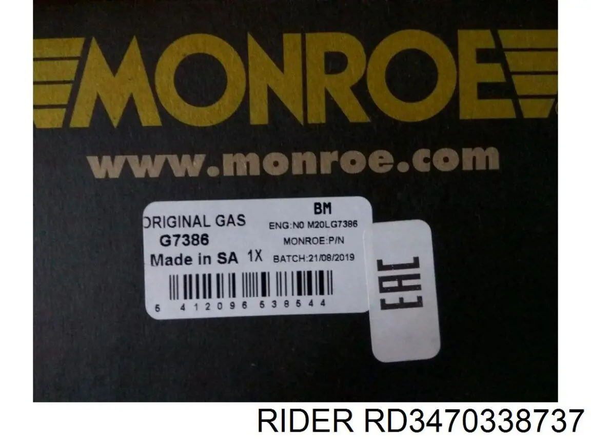 Amortecedor dianteiro RD3470338737 Rider