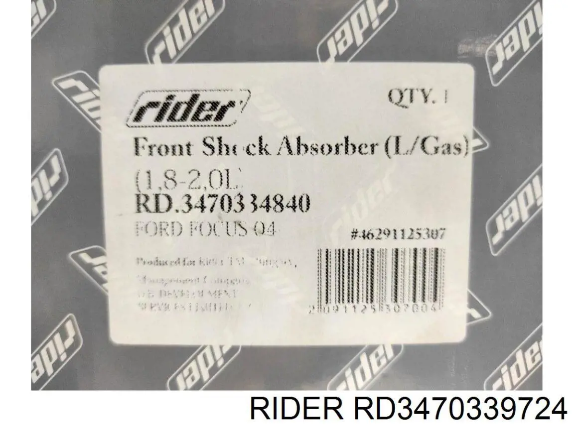 Compre RD3470339724 Rider Amortecedor dianteiro