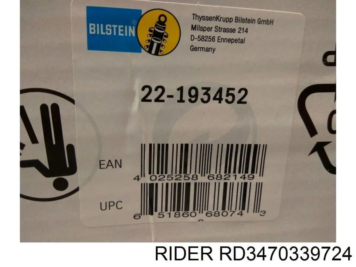 RD3470339724 Rider Amortecedor dianteiro