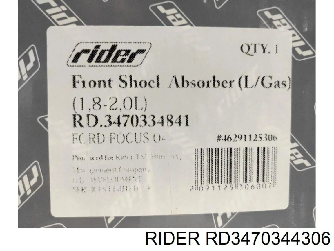 Amortecedor dianteiro Rider RD3470344306 preço, a partir de 38,84 USD
